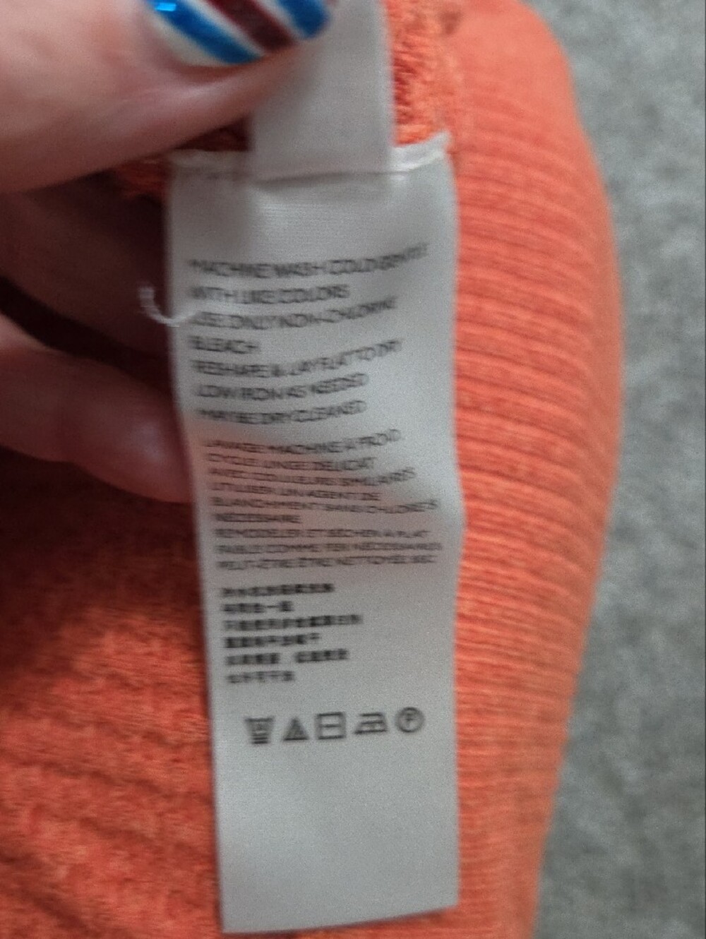We The Free Coral Orange Long Oversized Sweater - Picture 5 of 5